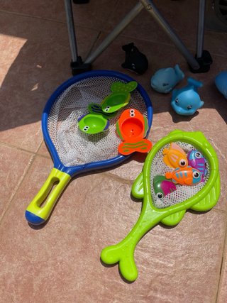 Lote playa piscina: silla, gafas, juguetes