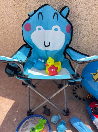 Lote playa piscina: silla, gafas, juguetes