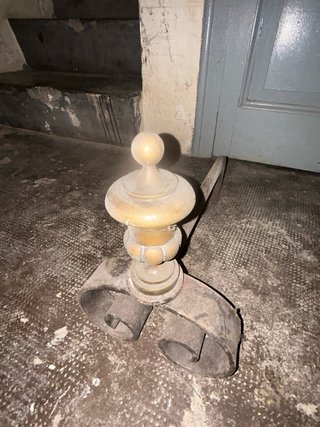 Morillos de chimenea latón macizo antiguos