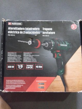 Atornilladora Taladradora Eléctrica Parkside 300W