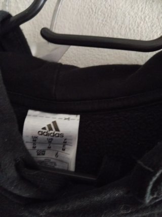 Sudadera Adidas Negra con Logo Blanco