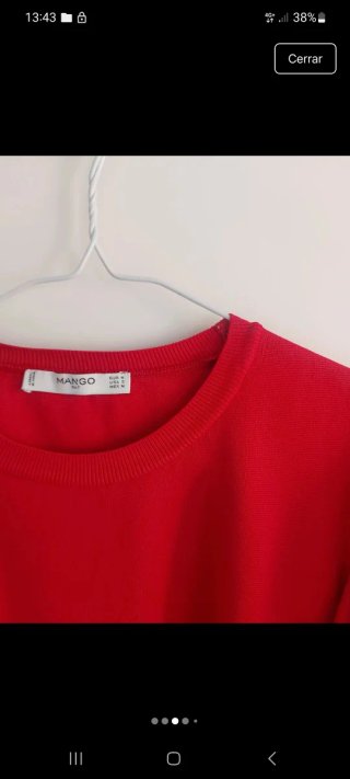Jersey rojo manga corta volantes