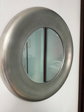 Consola y espejo recibidor plata