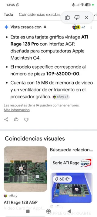 Tarjeta Gráfica ATI 128 Pro para Mac