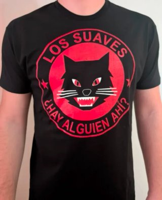 CAMISETA NEGRA - LOS SUAVES - TALLA XL y más...
