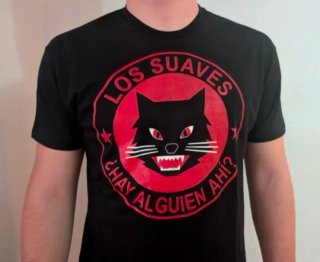 CAMISETA NEGRA - LOS SUAVES - TALLA XL y más...
