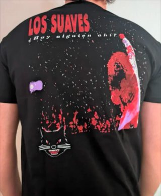 CAMISETA NEGRA - LOS SUAVES - TALLA XL y más...