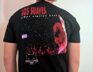CAMISETA NEGRA - LOS SUAVES - TALLA XL y más...