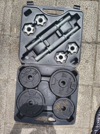 Mancuernas ajustables con discos