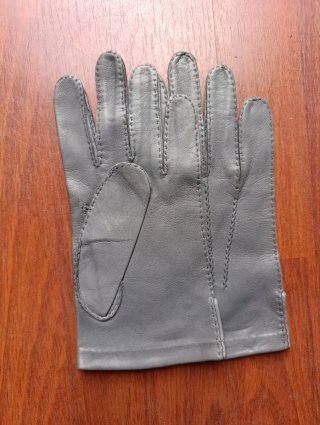 Guantes de piel hombre gris