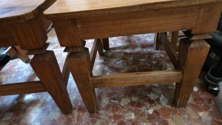 Mesa madera rústica con 6 sillas