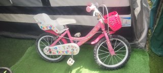 Bici Niña Rodado 16 " con cesta y portabebe