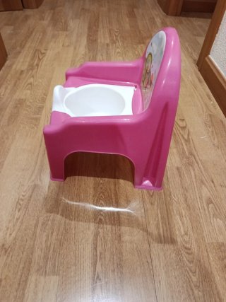 Orinal infantil rosa con dibujos