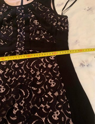 Vestido Ivanka Trump Negro Encaje Talla M