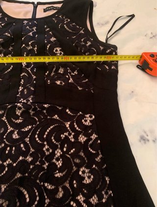 Vestido Ivanka Trump Negro Encaje Talla M