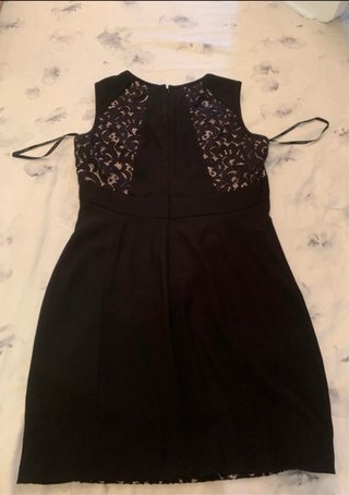 Vestido Ivanka Trump Negro Encaje Talla M