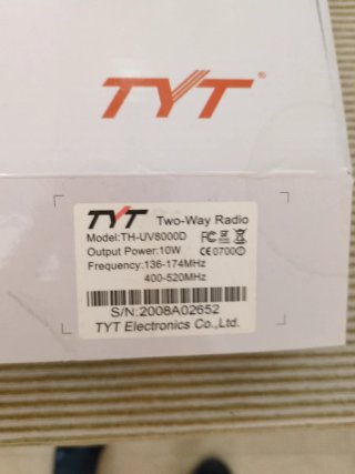 TYT TH-UV8000D Radio Portátil Negra