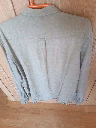 Camisa Massimo Dutti 100% Lino Verde