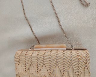 Bolso fiesta rafia tejido