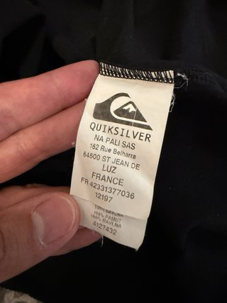 Camiseta Quiksilver Tirantes Negra Talla M