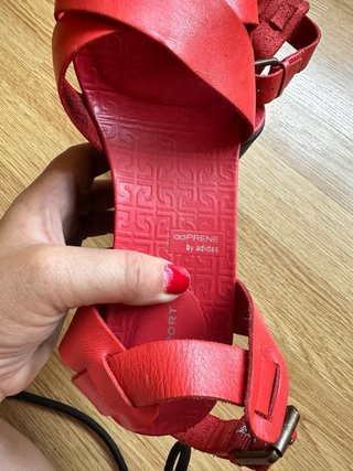 Sandalias Plataforma Adidas Adiprene Rojas