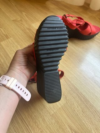 Sandalias Plataforma Adidas Adiprene Rojas