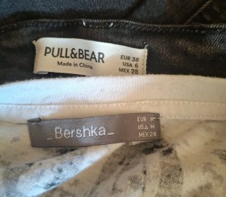Look Camiseta Blanca y Pantalón Negro Talla M