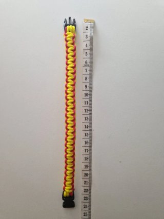 Pulsera Paracord España Mundial Roja y Amarilla