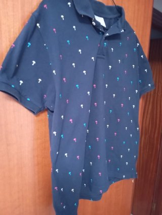 Polo hombre manga corta estampado