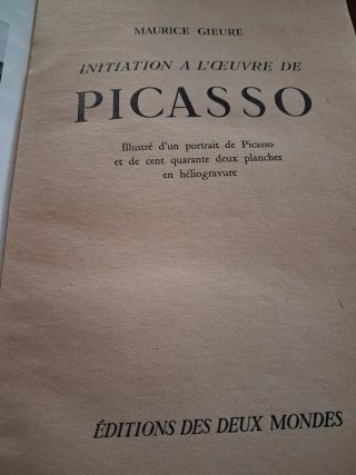 Libro antiguo,  INITIATION A L'ŒUVRE DE PICASSO