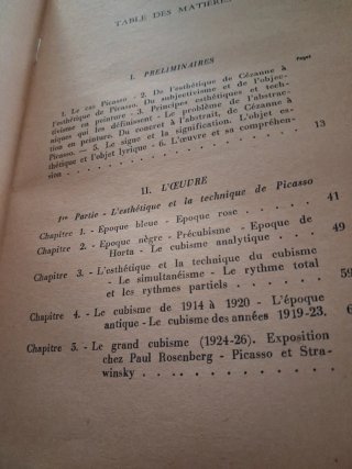 Libro antiguo,  INITIATION A L'ŒUVRE DE PICASSO