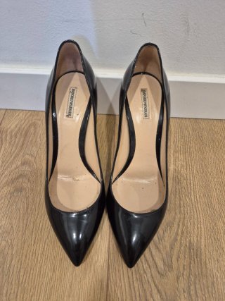 Zapatos Tacón Emporio Armani Piel Negro T38