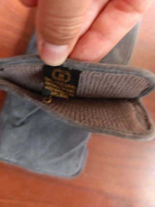Guantes de cuero hombre grises