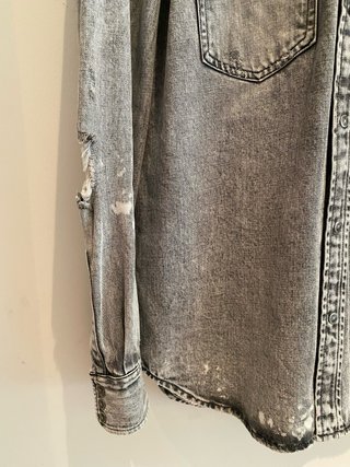 Sobrecamisa Diesel gris desgastada