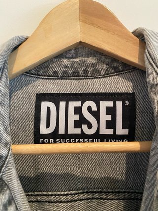 Sobrecamisa Diesel gris desgastada