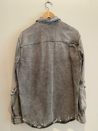 Sobrecamisa Diesel gris desgastada