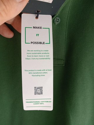 Polo Tommy Jeans verde talla M