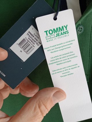 Polo Tommy Jeans verde talla M