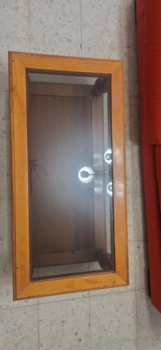 Mesa de centro madera y cristal