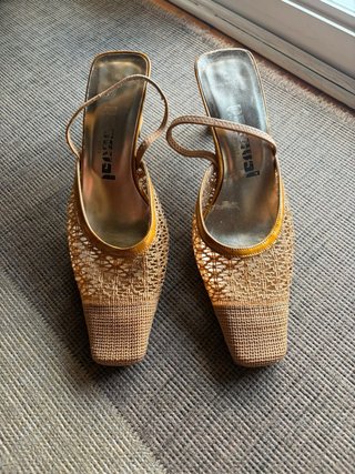 Zapatos Jaime Mascaró Beige/Oro Talla 37