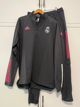 Chándal Real Madrid Talla L Adidas Gris/Rosa