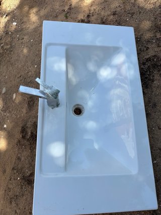 Lavabo de ceramica blanco 95x52 cm