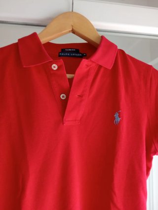Polo Ralph Lauren Mujer Rojo Talla M Slim Fit
