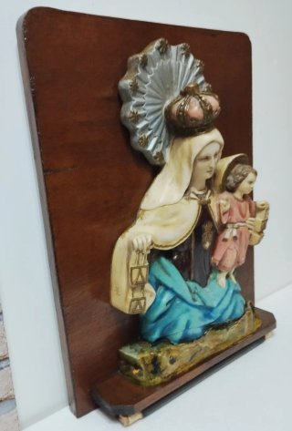 Virgen del Carmen con Niño Jesús 49×39×9 CT