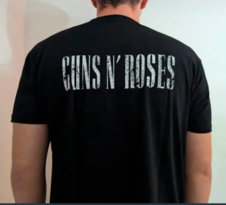 CAMISETA NEGRA - GUNS & ROSES - TALLA XL y más...