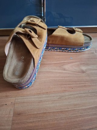 Sandalias Mulaya Marrones Talla 39