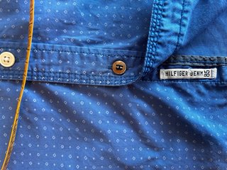 Camisa Tommy Hilfiger Azul Estampada Hombre