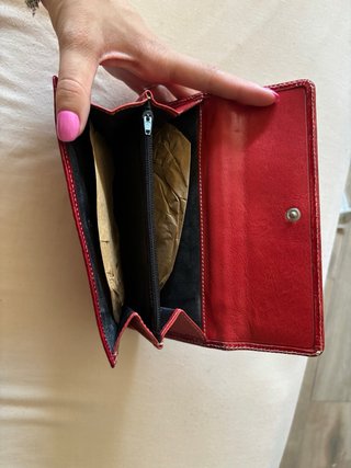 Monedero Pierre Cardin Rojo Cocodrilo