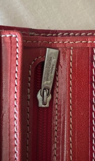 Monedero Pierre Cardin Rojo Cocodrilo