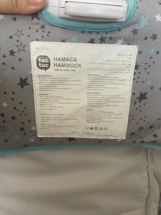 Hamaca bebé Tuc Tuc estrellas